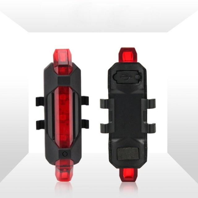 Powerful USB Rechargeable 3-Mode Bicycle Headlight & Tail Light Set - 300 Lumen Waterproof LED - Korvel