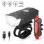 Powerful USB Rechargeable 3-Mode Bicycle Headlight & Tail Light Set - 300 Lumen Waterproof LED - Korvel