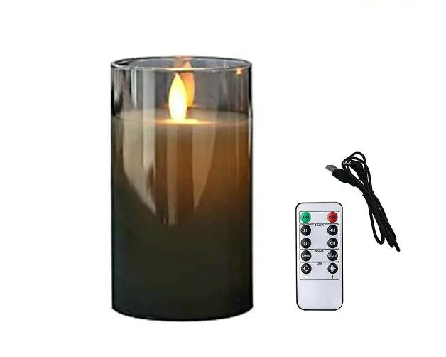 USB Rechargeable LED Pillar Candles - Korvel