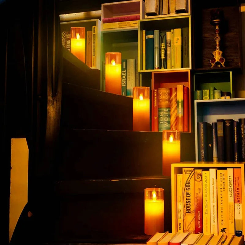 USB Rechargeable LED Pillar Candles - Korvel