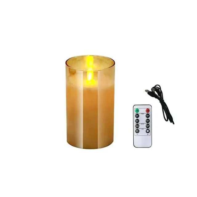 USB Rechargeable LED Pillar Candles - Korvel