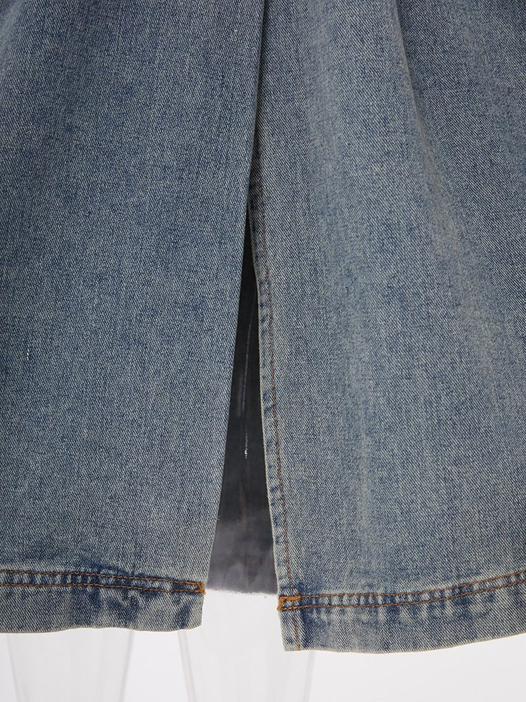 Premium Denim Trench Coat for Effortless Style