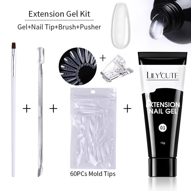 LILYCUTE Nail Extension Gel Set - Premium Nail Care