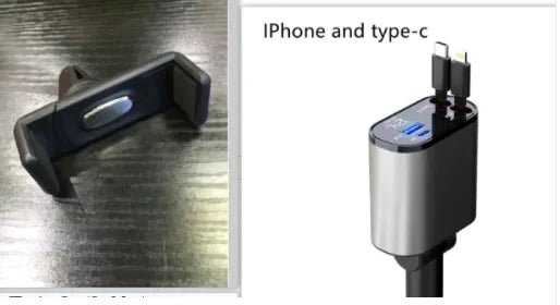 Chargeur de voiture en métal premium - Adaptateur USB-C super rapide 100W