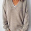 V-Neck Dropped Shoulder Sweater - Korvel