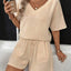 V-Neck Half Sleeve Top and Shorts Set