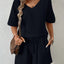 V-Neck Half Sleeve Top and Shorts Set
