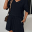 V-Neck Half Sleeve Top and Shorts Set
