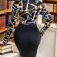 Robe Femme Slim Fit Taille Haute Col V