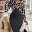 Robe Femme Slim Fit Taille Haute Col V
