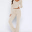 V-Neck Long Sleeve Top and Pants Set - Korvel