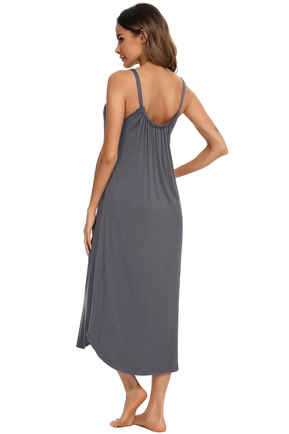V-Neck Midi Lounge Dress - Korvel