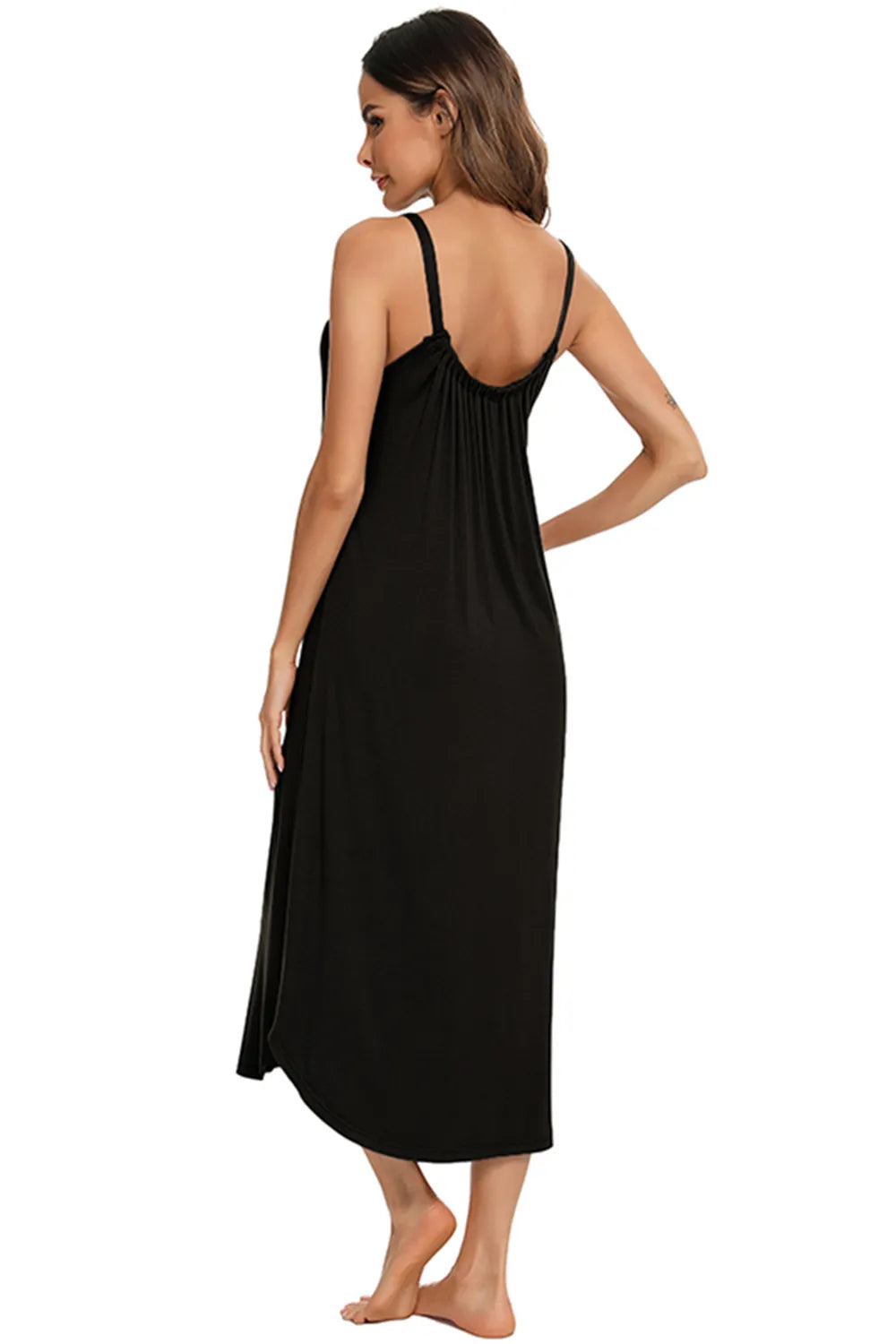 V-Neck Midi Lounge Dress - Korvel