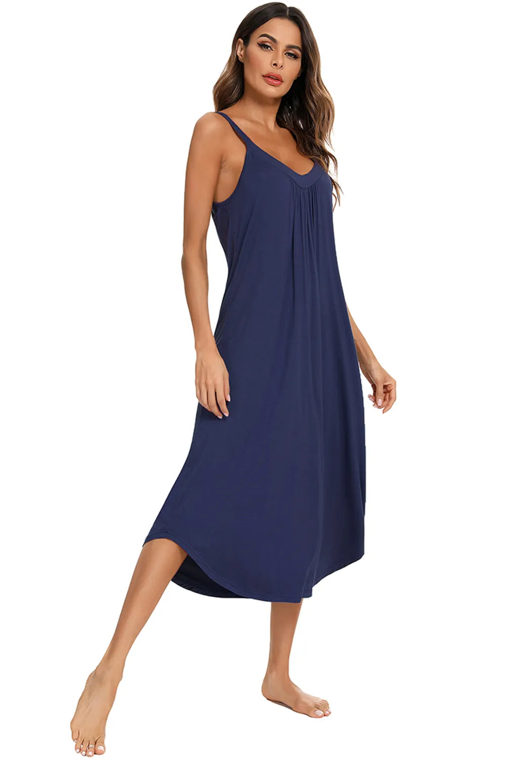 V-Neck Midi Lounge Dress - Korvel