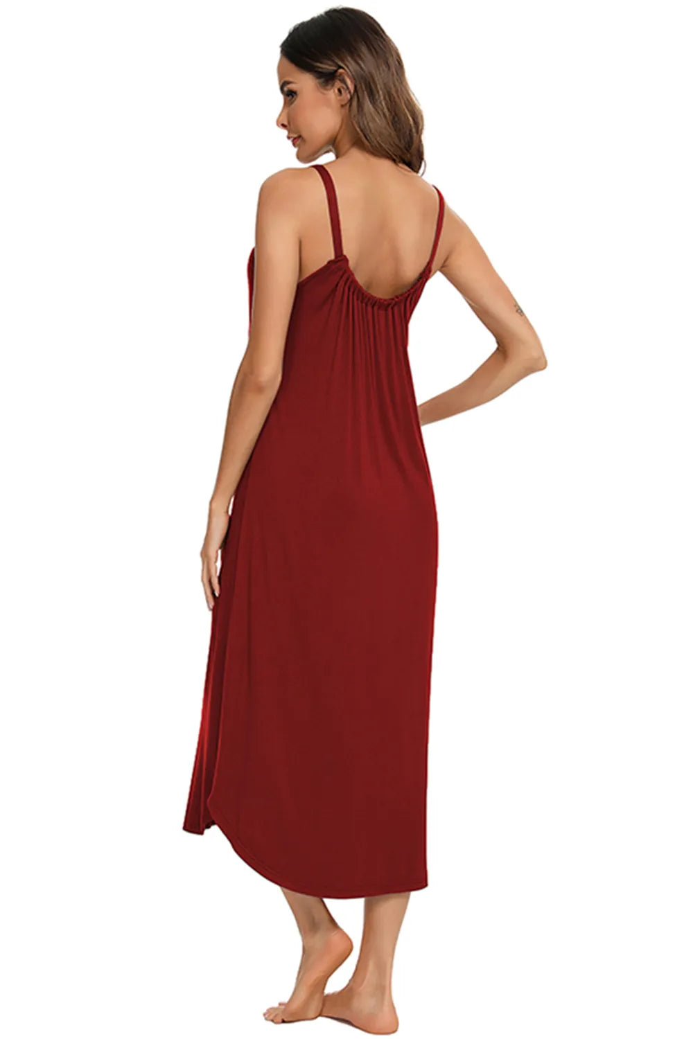V-Neck Midi Lounge Dress - Korvel