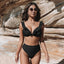 Ensemble de bikini taille haute à volants en V pour femmes
