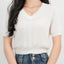 V-Neck Short Sleeve Knit Top - Korvel