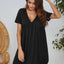 V-Neck Short Sleeve Lounge Dress - Korvel