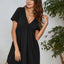 V-Neck Short Sleeve Lounge Dress - Korvel