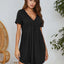 V-Neck Short Sleeve Lounge Dress - Korvel