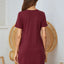 V-Neck Short Sleeve Lounge Dress - Korvel