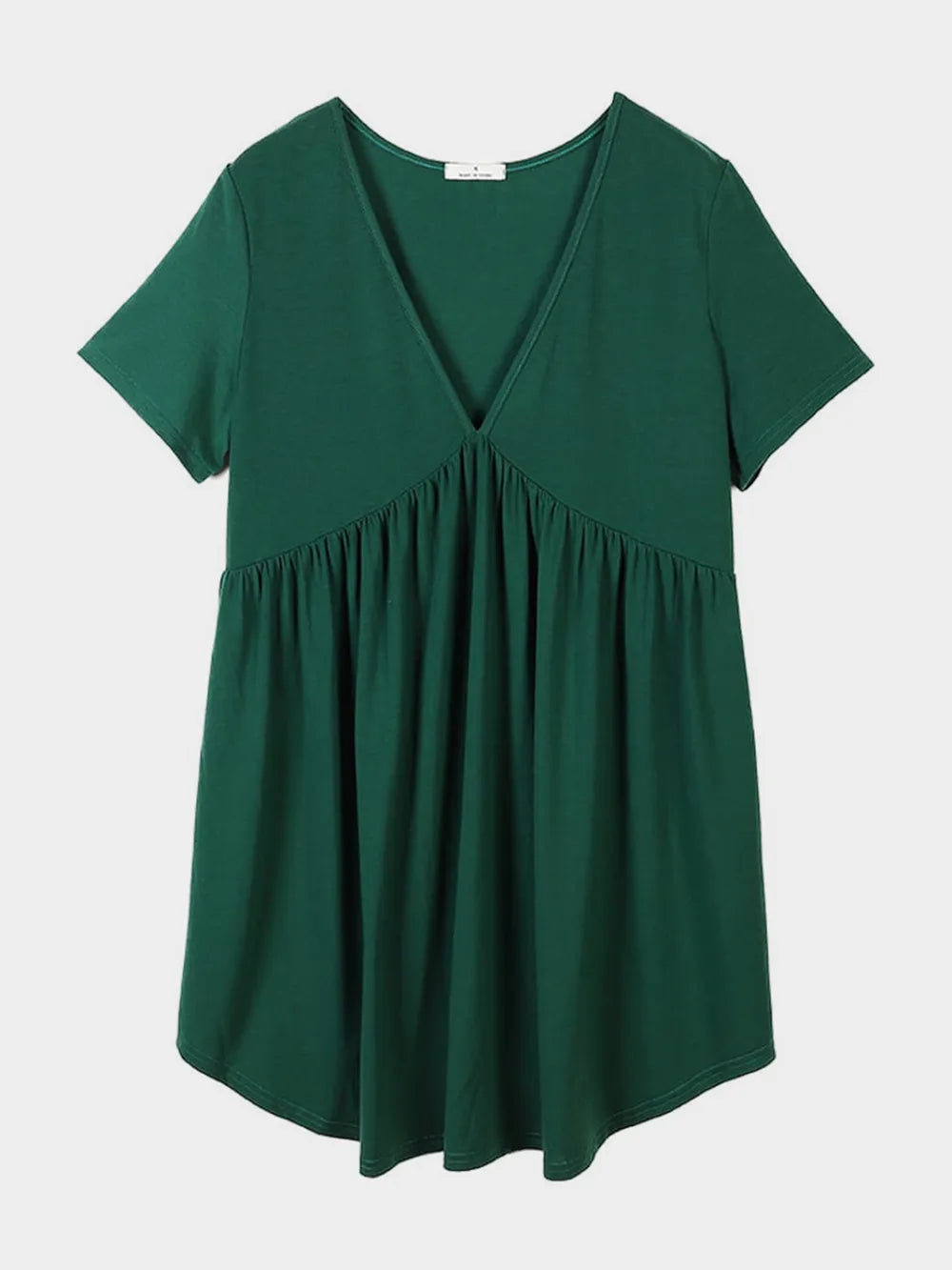 V-Neck Short Sleeve Lounge Dress - Korvel