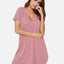 V-Neck Short Sleeve Lounge Dress - Korvel