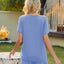 V-Neck Short Sleeve Top and Pocketed Shorts Lounge Set - Korvel