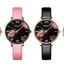 Montre Élégante pour Femme avec Motifs de Découpage Floral