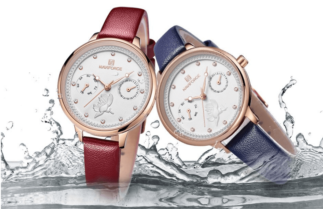 Montre de Luxe Élégante pour Femme avec Double Zircon et Chronomètre