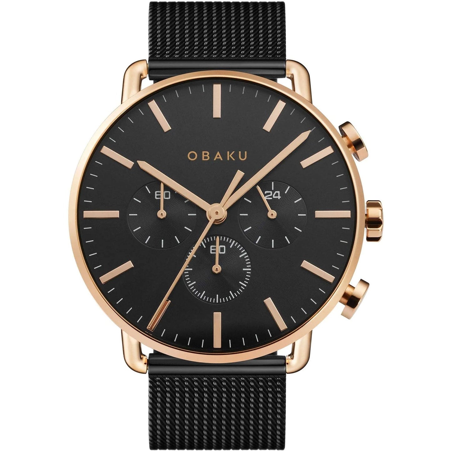 Montre Obaku Havn pour homme - Cadran noir élégant
