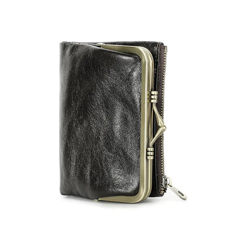 Portefeuille en cuir véritable premium pour femmes