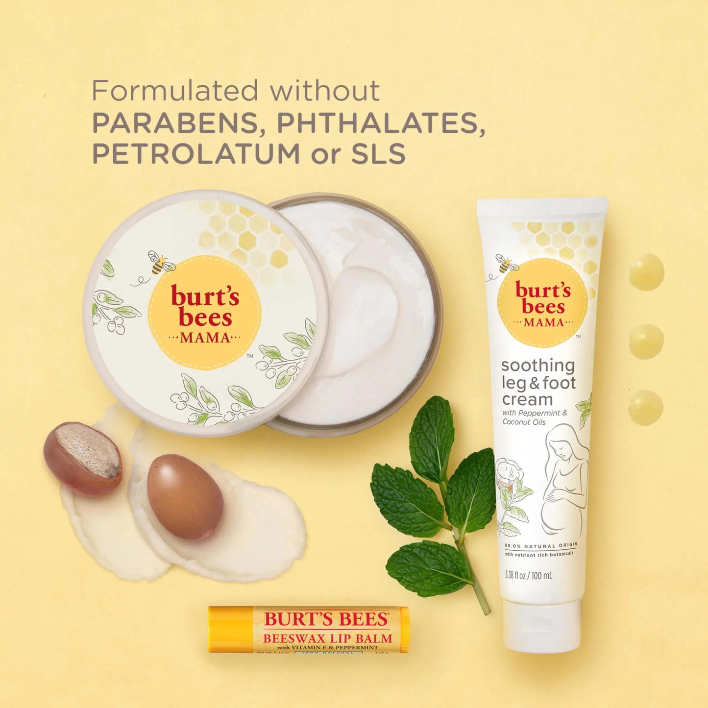 Conjunto de Regalo de Esenciales para el Embarazo de Burt's Bees - Trío de Cuidado de la Piel Nutrit