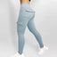 Pantalones de Trabajo Fitness de Alta Elasticidad con Bolsillos para Mujeres