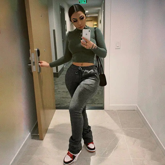 Stacked Pants for Women - Premium Fitness Leggings