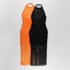 Robe dos nu à col halter avec franges