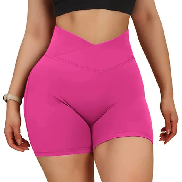 Shorts de Yoga Sin Costuras de Cintura Alta para Mujeres
