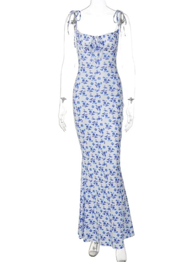 Vestido Largo Floral Elegante Hugcitar para Mujeres