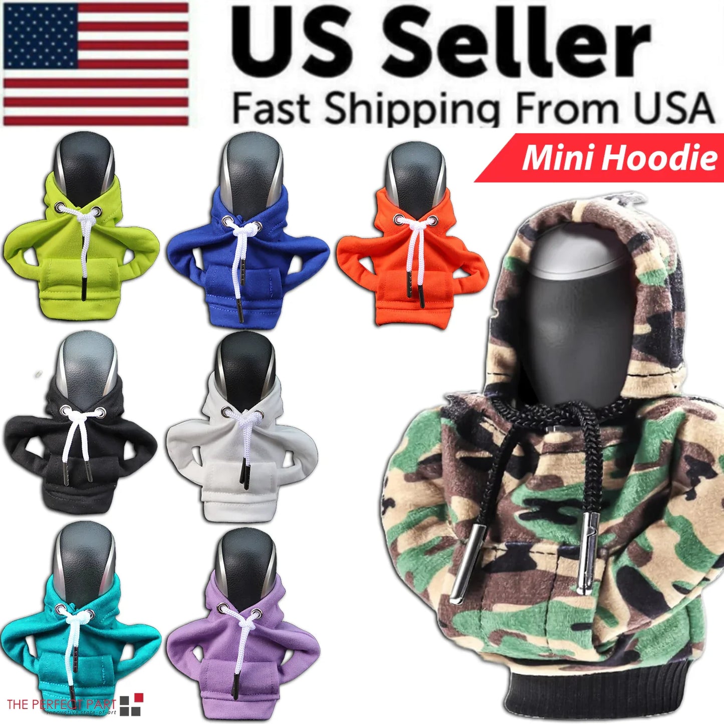 Housse de levier de vitesses Mini Hoodie pour l'intérieur de la voiture