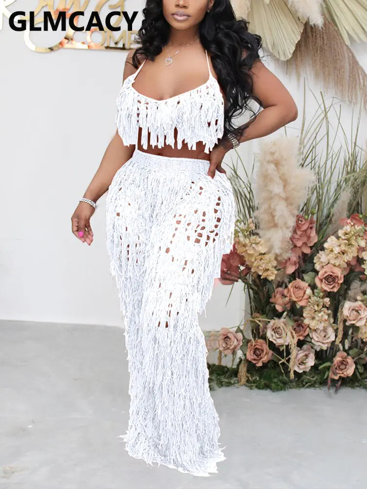 Ensemble de Pantalons Amples Transparent Chic