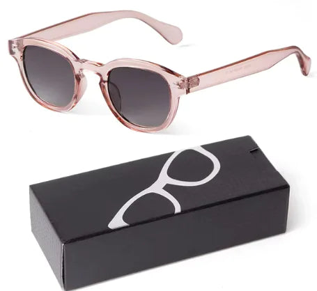 Gafas de sol redondas pequeñas en azul degradado para una protección con estilo