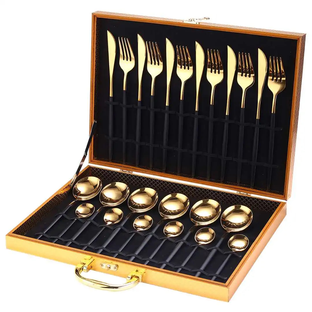 24 Pieces Luxury Cutlery Set for Elegant Dining