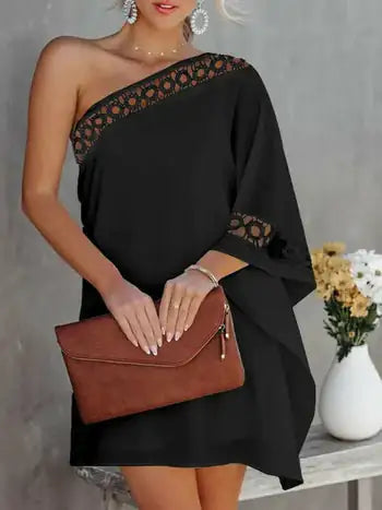 Vestido Elegante de Un Hombro para Ocasiones Especiales