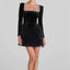 Chloe™ Elegant Summer Long Sleeve Dress with Rhinestones