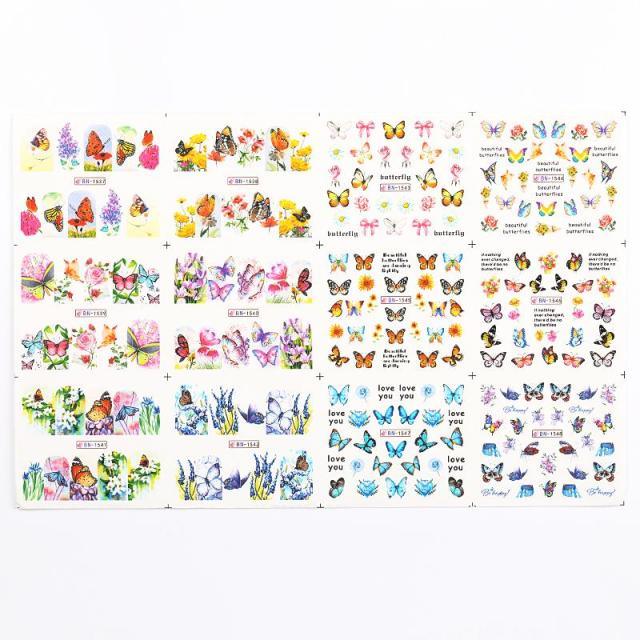 Valentine's Heart & Flower Nail Art Sticker Set