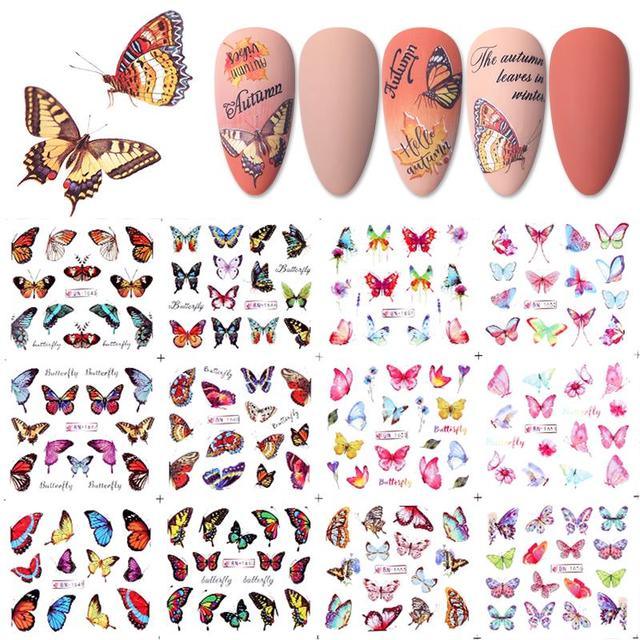 Valentine's Heart & Flower Nail Art Sticker Set