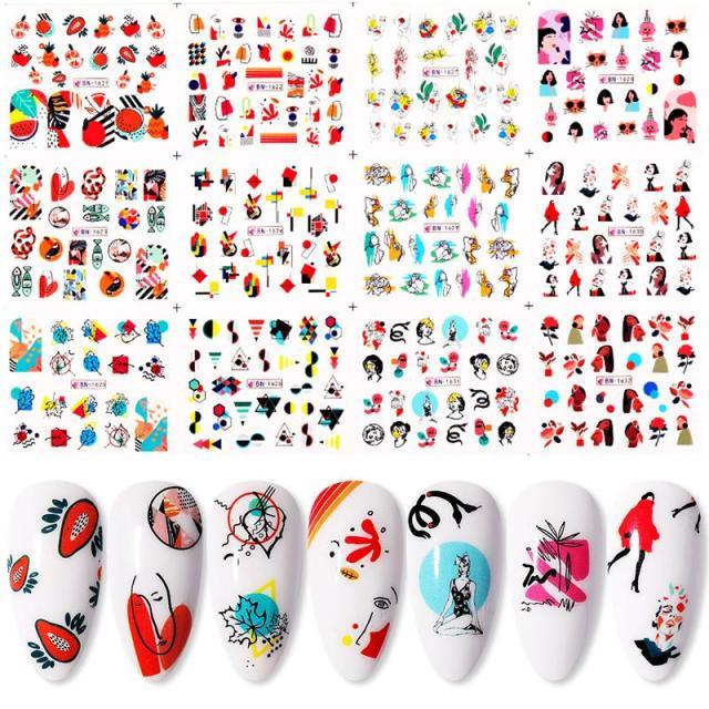 Valentine's Heart & Flower Nail Art Sticker Set