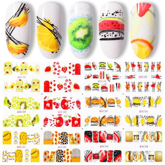 Valentine's Heart & Flower Nail Art Sticker Set