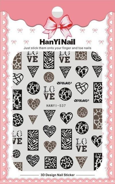 Valentine's Love Letter 3D Nail Art Decoration Kit