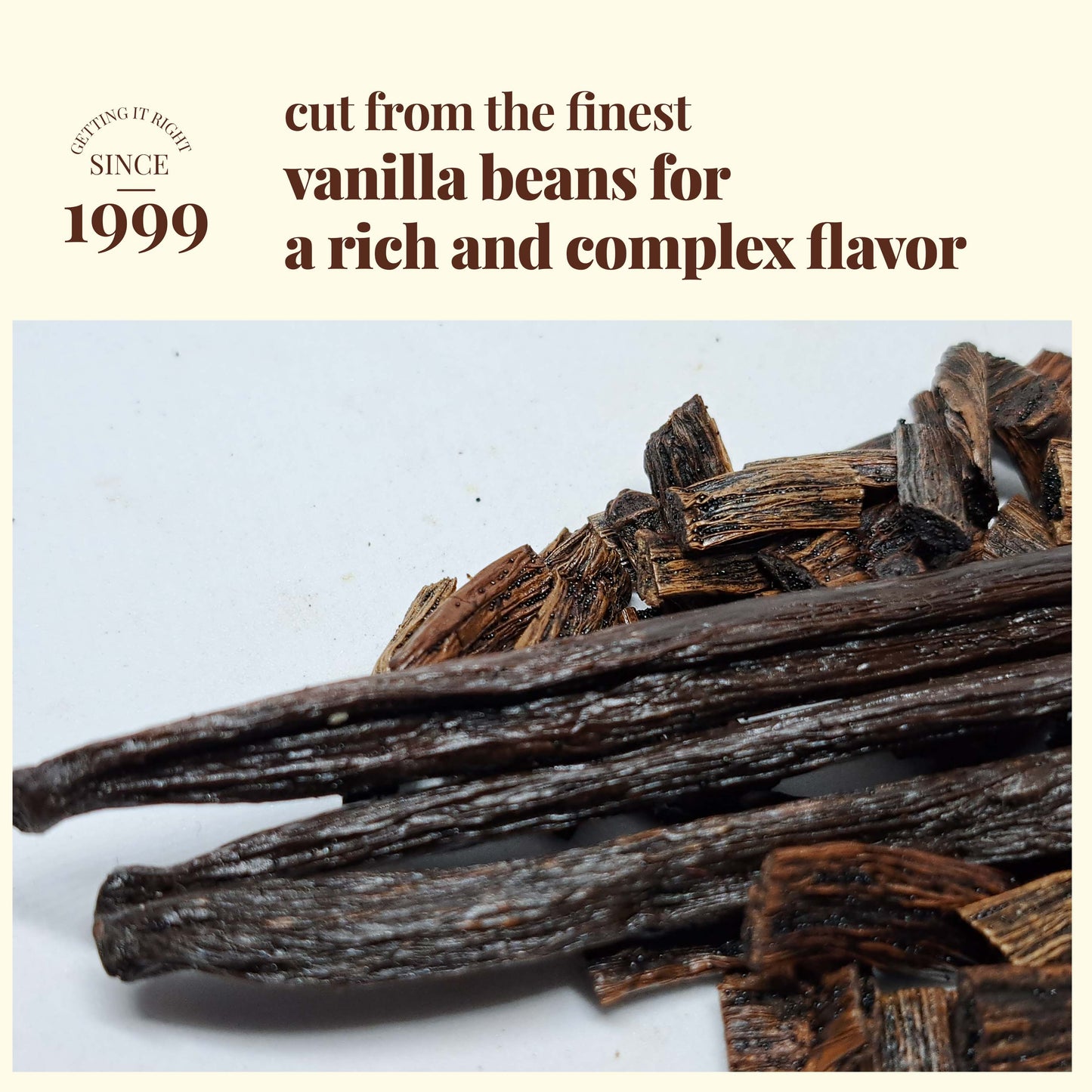 Découpes de gousse de vanille premium - 1 lb. Grade B